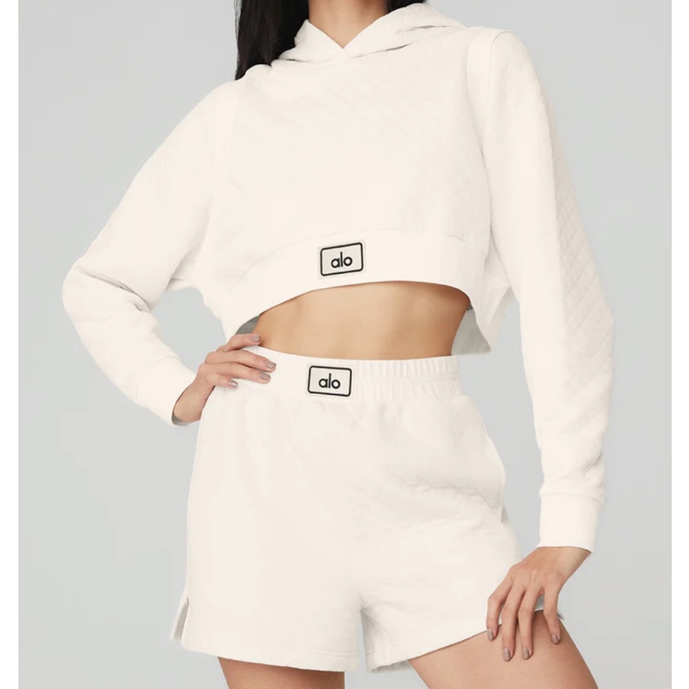 Alo quilted set in white